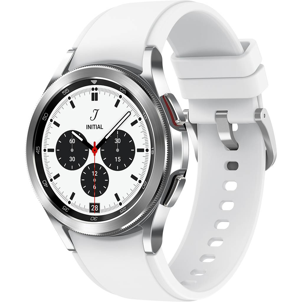 Đồng hồ thông minh Samsung Galaxy Watch4 Classic LTE 42mm Bạc mặt nghiêng phải