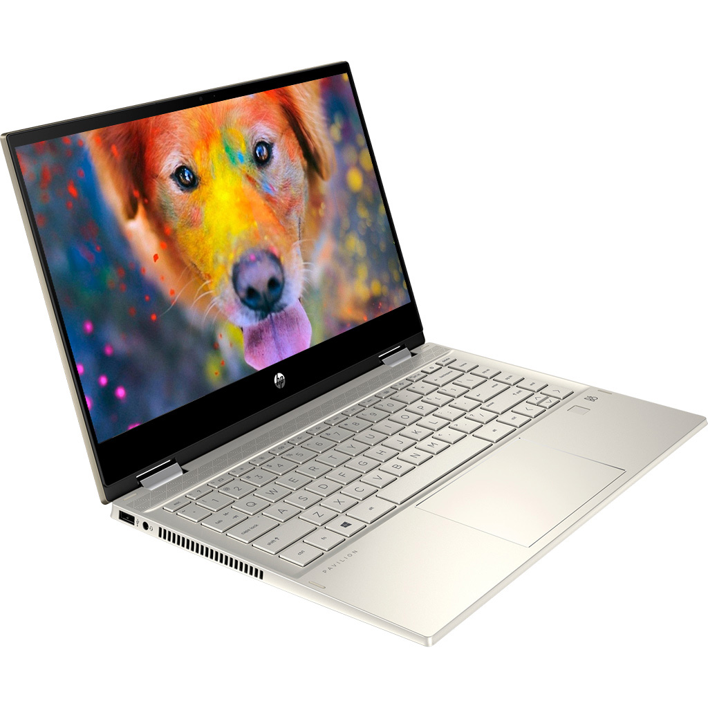 Laptop HP Pavilion X360 14-DY0076TU i5-1135G7 (46L94PA) mặt nghiêng trái