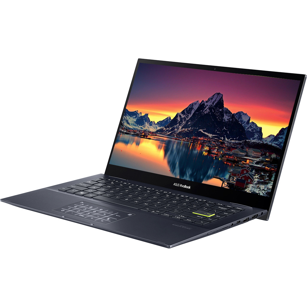 Laptop Asus Vivobook Flip 14 TM420UA-EC022T R5-5500U mặt nghiêng phải
