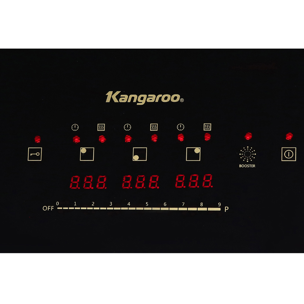 Bếp từ hồng ngoại ba vùng nấu Kangaroo KG446I bảng điều khiển