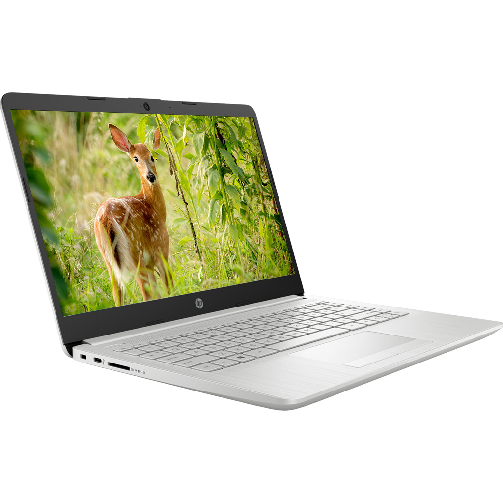 Laptop HP 14S-CF2527TU i3-10110U (4K4A1PA) mặt nghiêng trái
