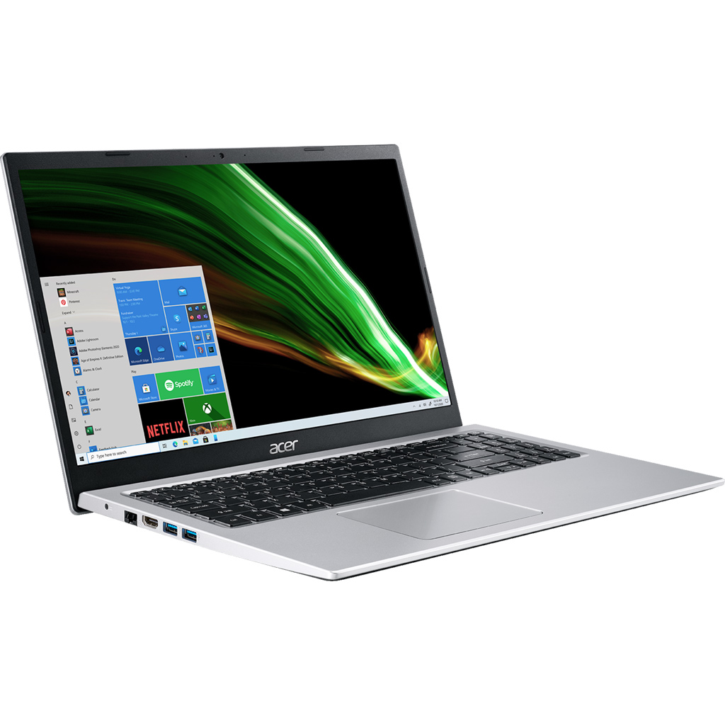 Laptop Acer Aspire 3 A315-58-59LY i5-1135G7 (NX.ADDSV.00G) mặt nghiêng phải