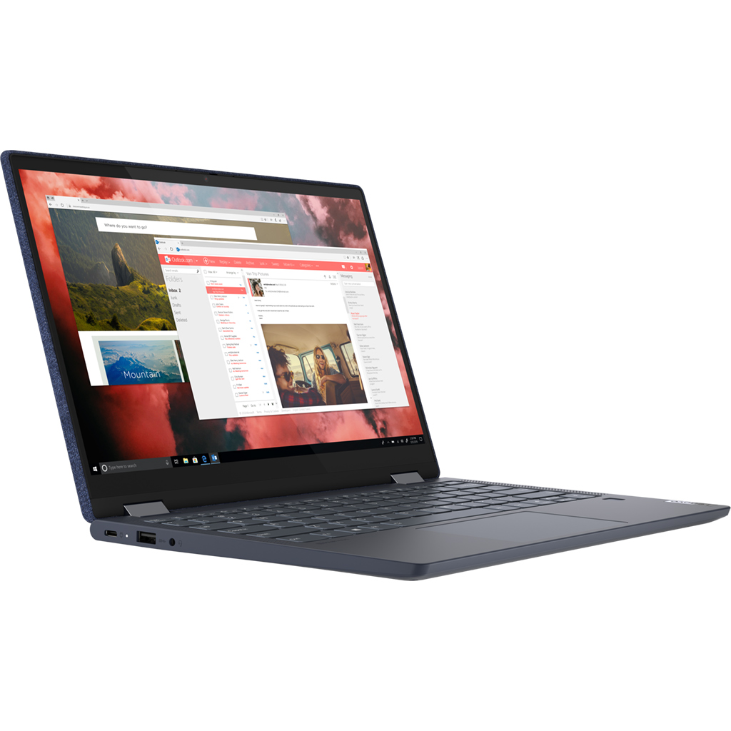 Laptop Lenovo IdeaPad Yoga 6 13ALC6 R7-5700U 82ND00BDVN mặt nghiêng phải