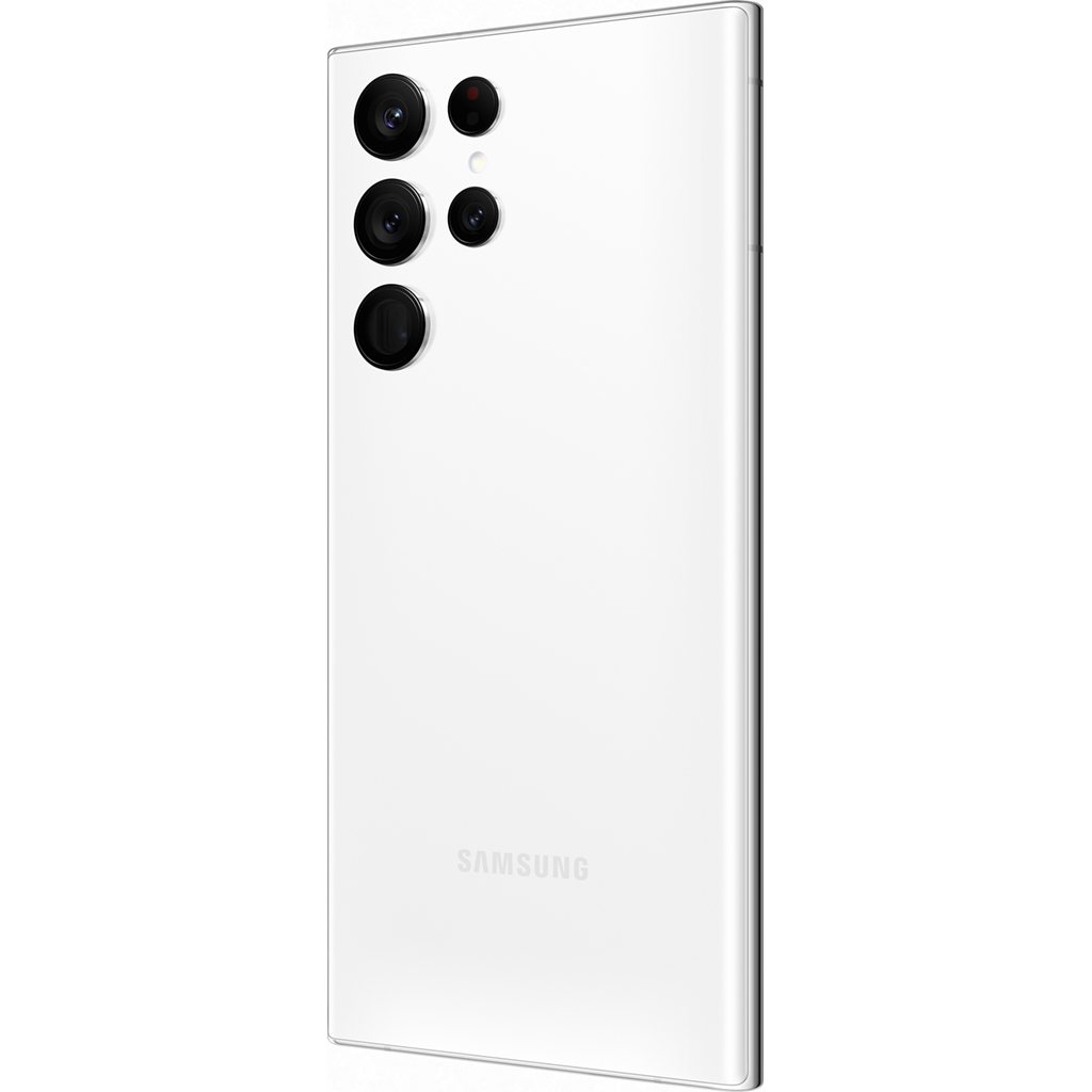 Điện thoại Samsung S22 Ultra 12GB/256GB Trắng mặt lưng nghiêng phải