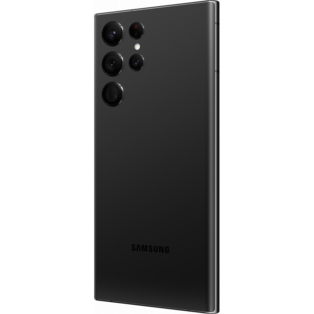 Điện thoại Samsung S22 Ultra 12GB/512GB Đen mặt lưng nghiêng trái