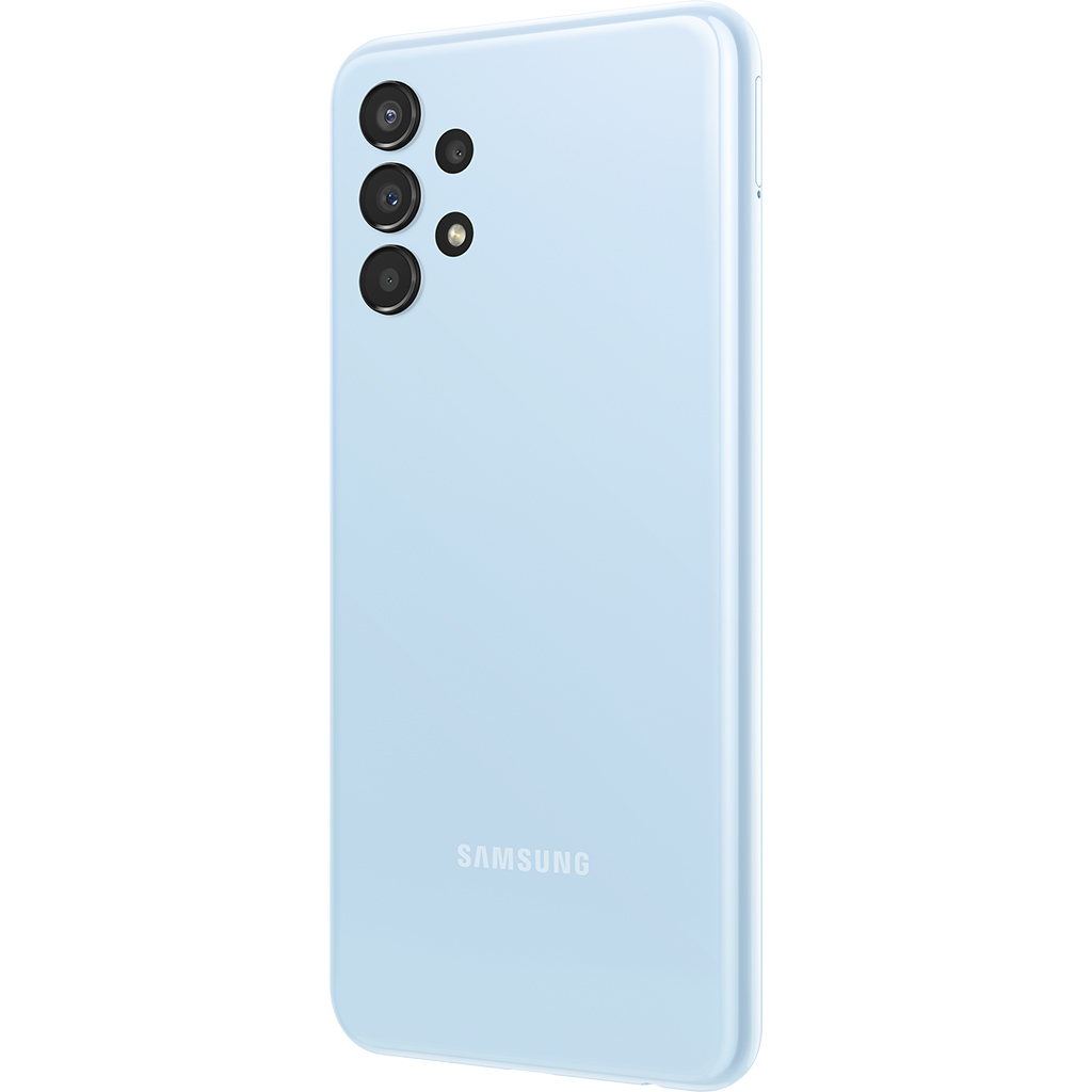 Điện thoại Samsung Galaxy A13 4GB/128GB Xanh mặt lưng nghiêng phải