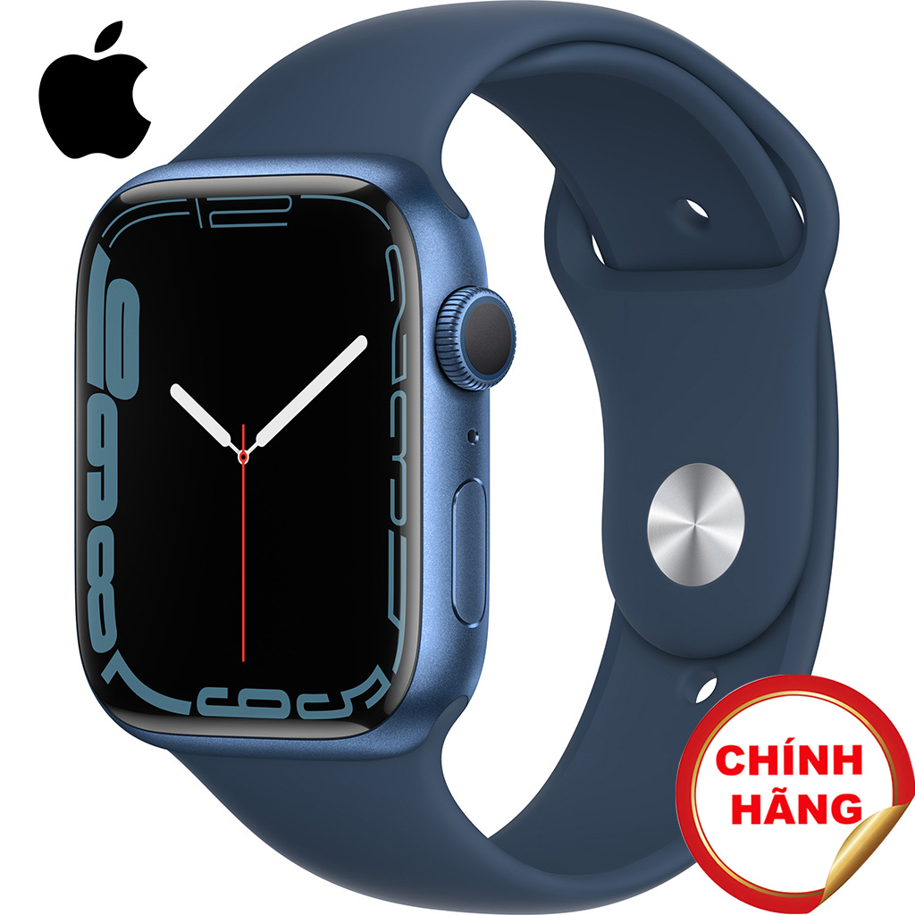 Apple Watch S7 GPS 45mm viền nhôm dây cao su Xanh dương