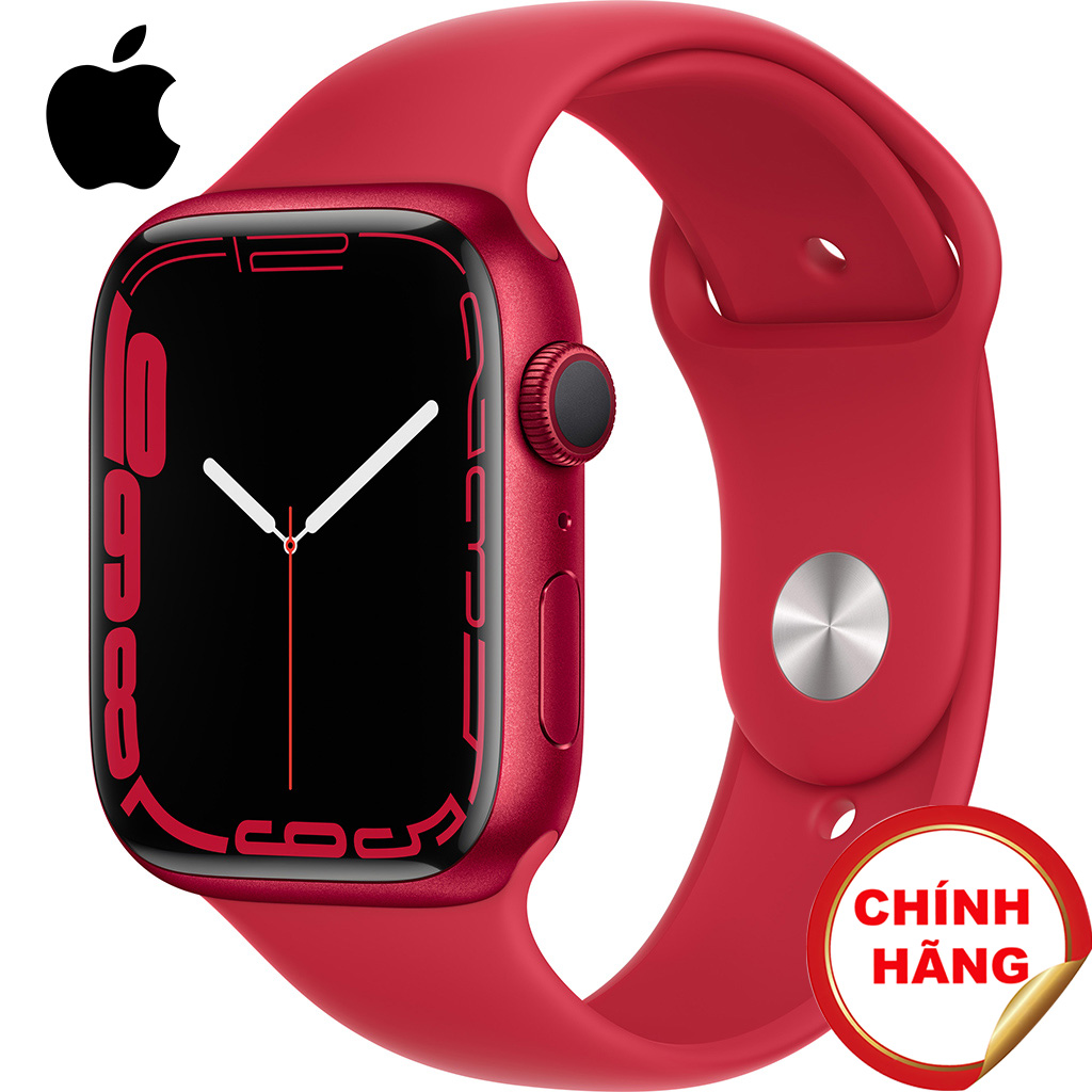 Apple Watch S7 GPS 45mm viền nhôm dây cao su Đỏ