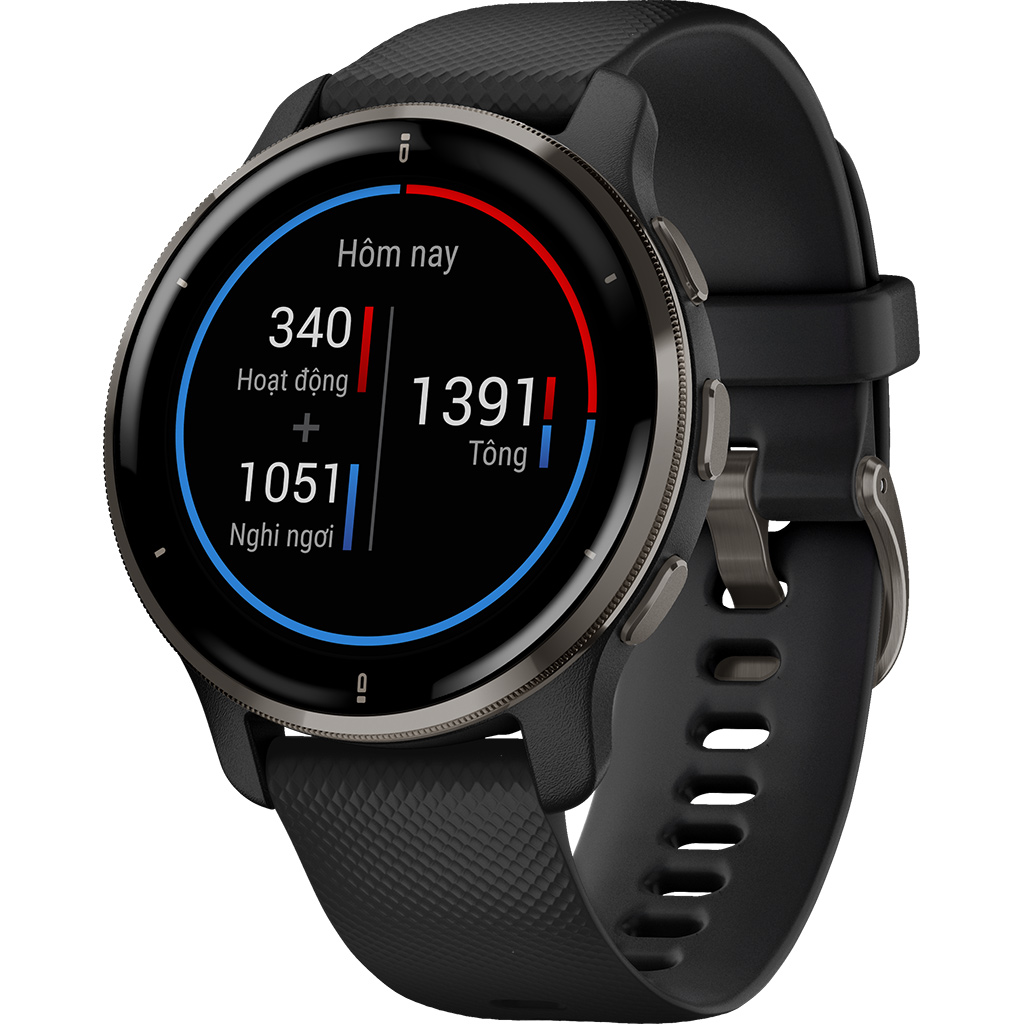 Đồng hồ Garmin Venu 2 Plus 43mm Đen Slate