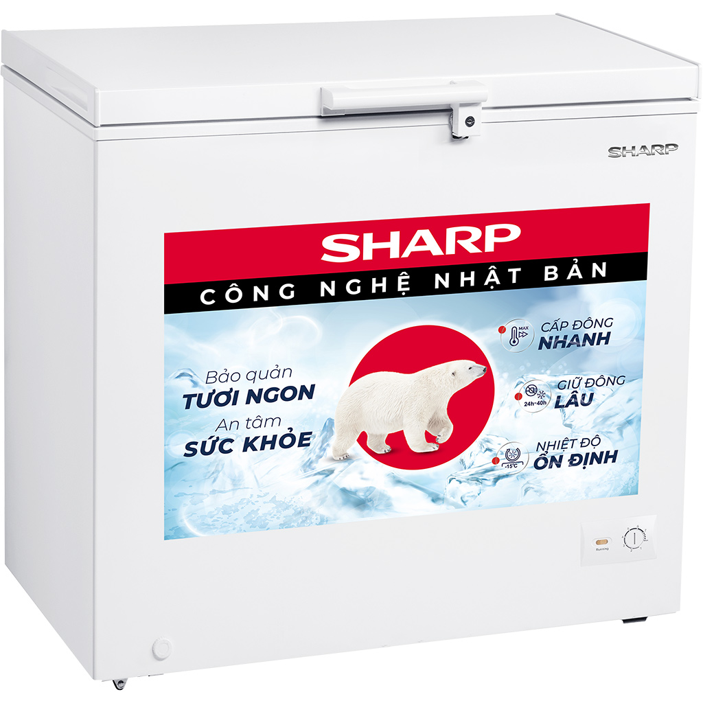 Tủ đông Sharp 200 lít FJ-C200V-WH