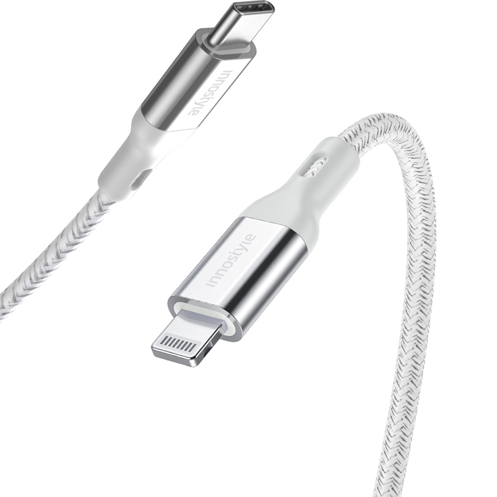 Cáp sạc Innostyle PowerFlex USB-C To Lightning 1.5m ICL150AL Bạc