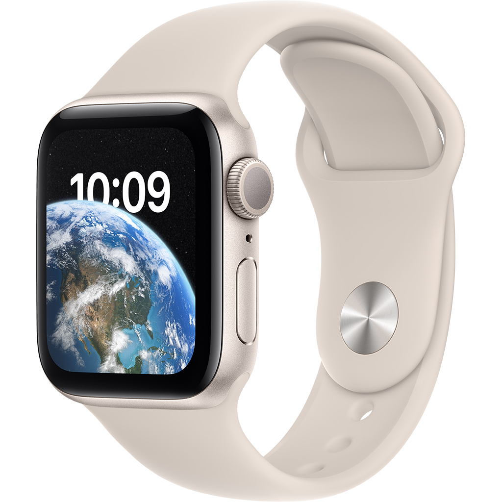 Apple Watch SE GPS 40mm viền nhôm dây silicone Starlight MNJP3VN/A