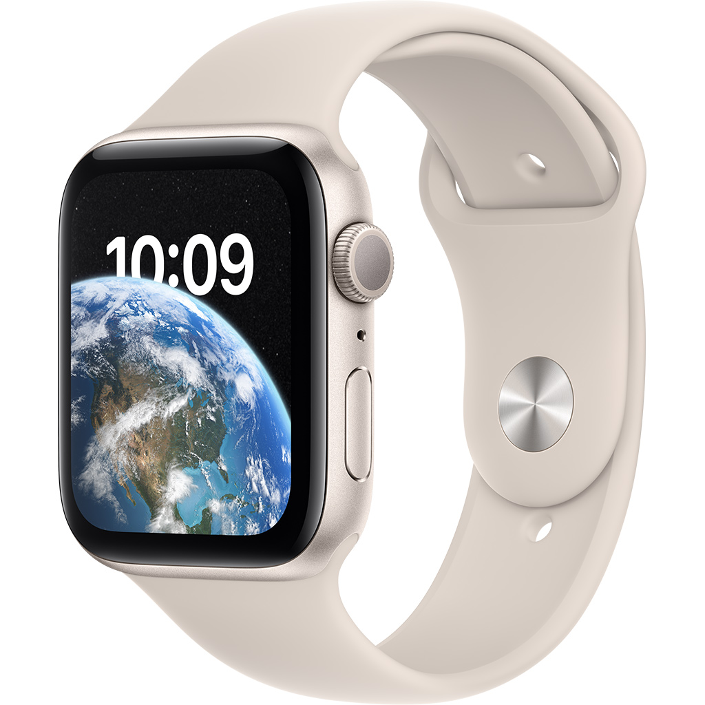 Apple Watch SE GPS 44mm viền nhôm dây silicone Starlight MNJX3VN/A