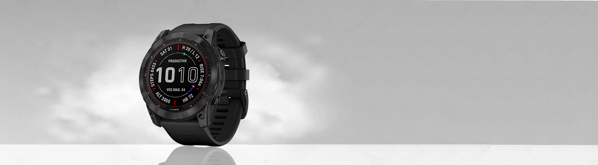 Đồng hồ Garmin Fenix 7X Sapphire Solar Màu đen viền Titanium dây Silicone đen