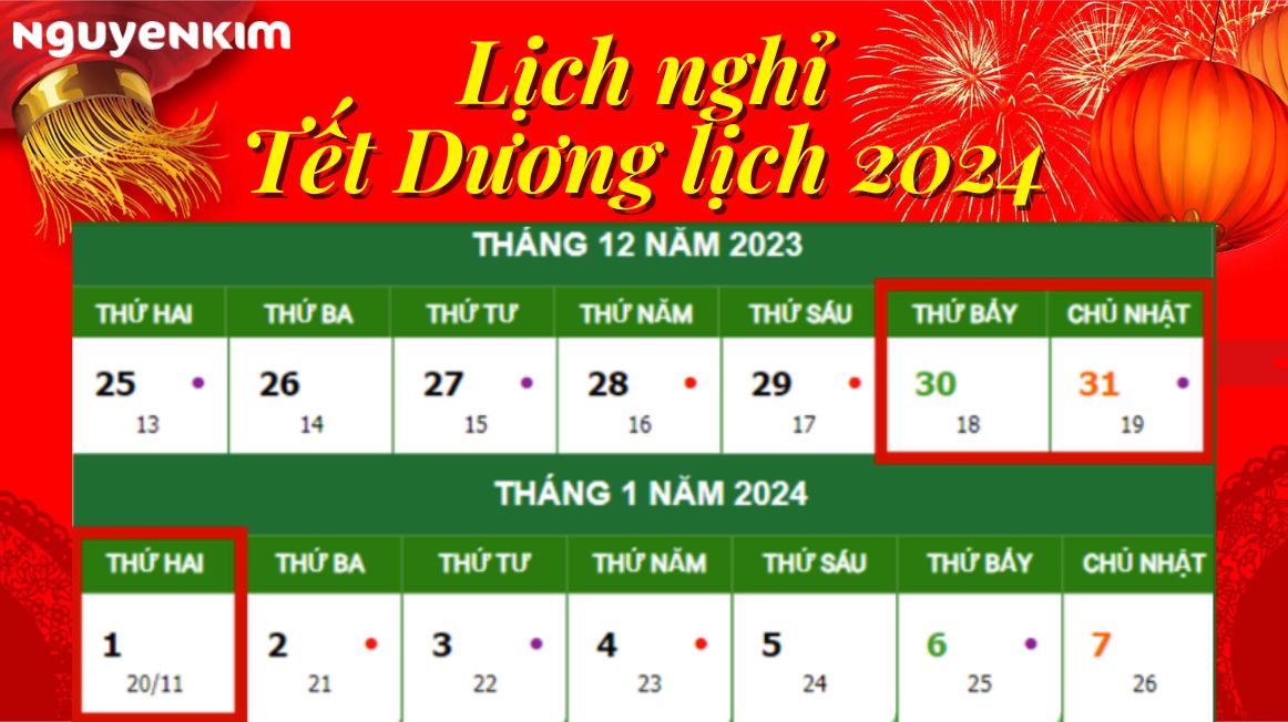 Tết Dương lịch 2024 được nghỉ mấy ngày? Lịch nghỉ Tết Dương lịch chính