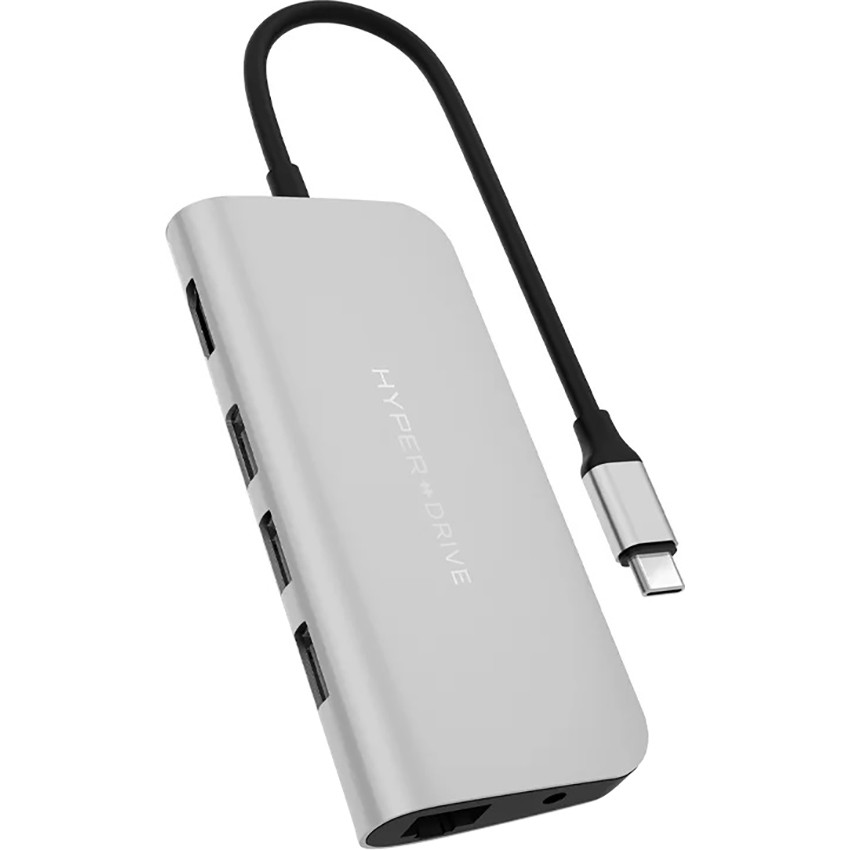 Cổng chuyển HyperDrive Power 9 in 1 USB-C Hub HD30F Bạc