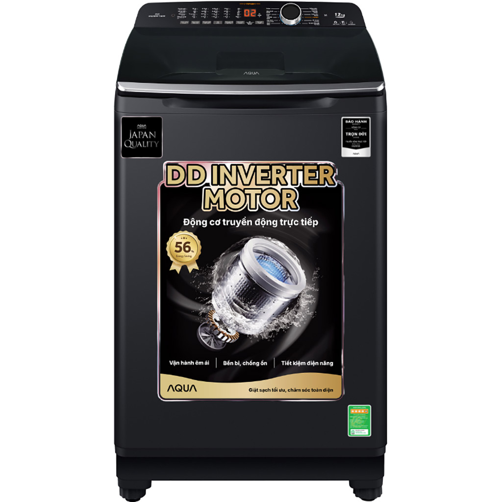 Máy giặt Aqua Inverter 12 kg AQW-DR120HT.BK