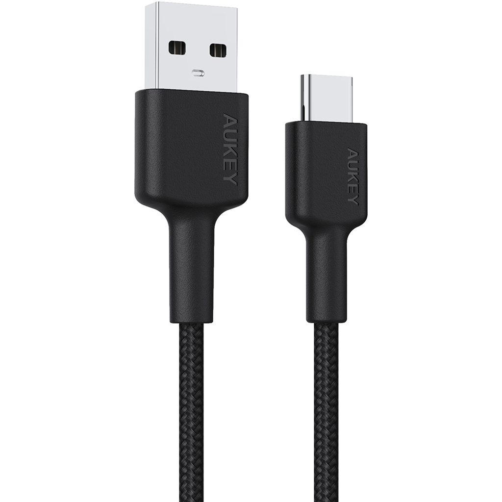 Cáp sạc Aukey USB-A to USB-C 0.9m CB-CD30 Đen