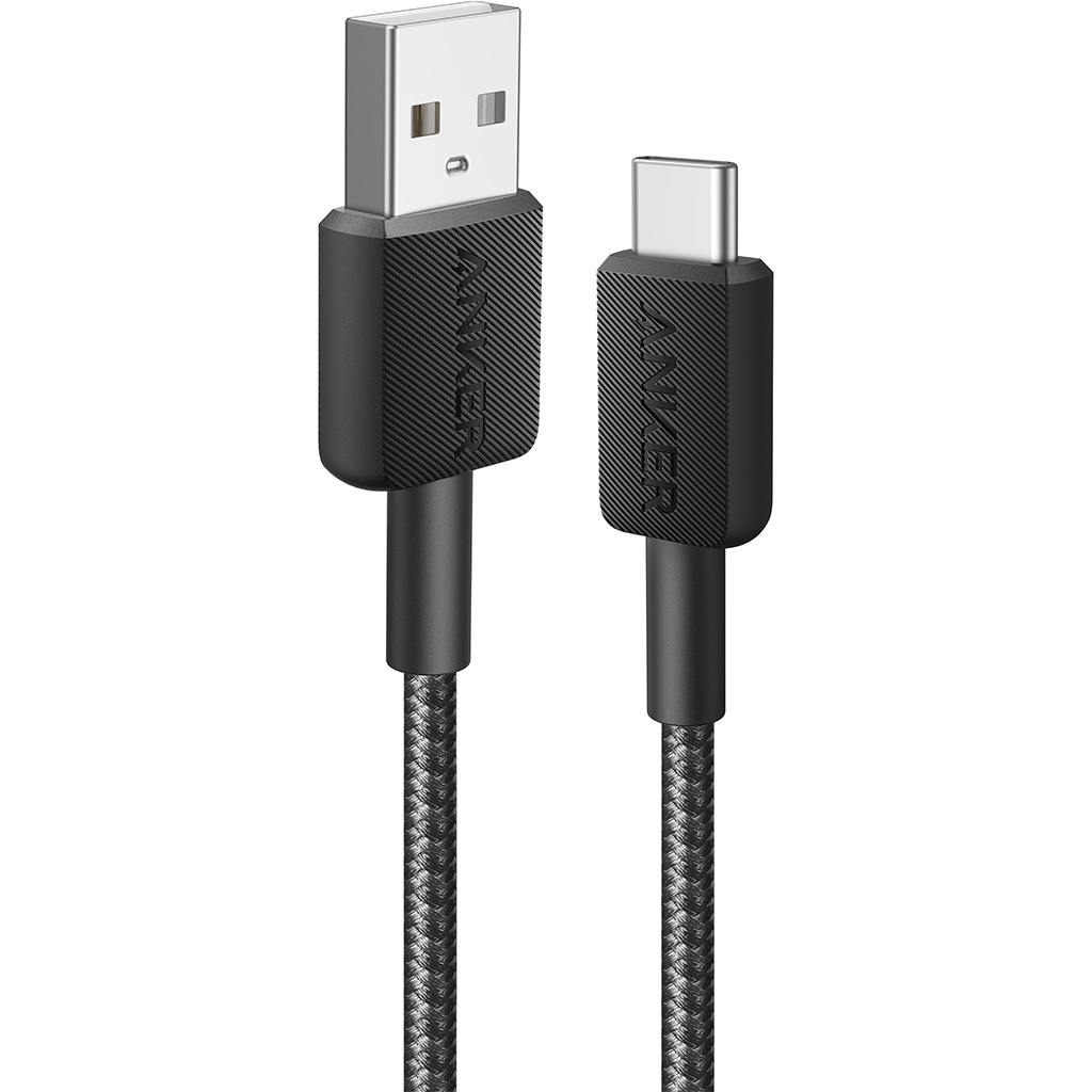 Cáp sạc USB-A to Type-C Anker 322 A81H5 Đen