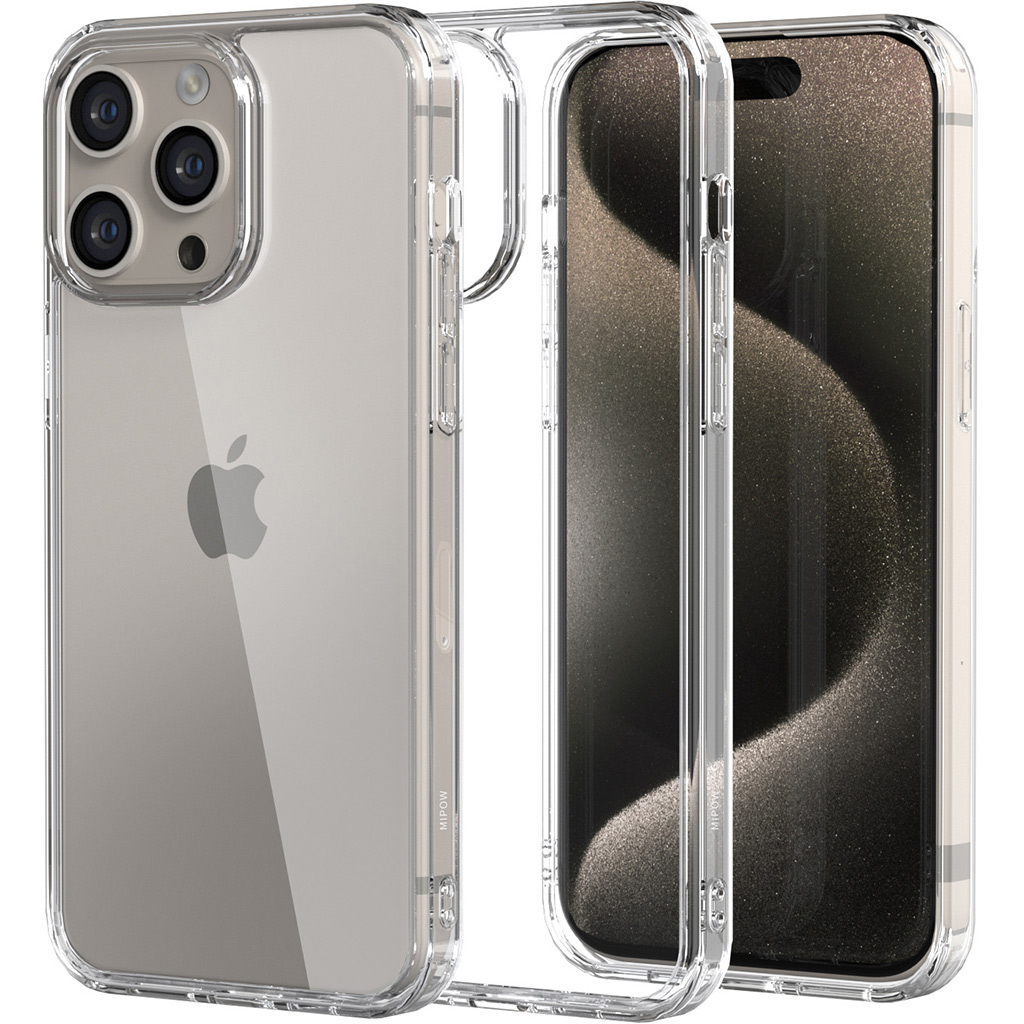 Ốp Lưng Iphone 15 Pro Mipow Silicone Tpu Trong Suốt St15C - Cr