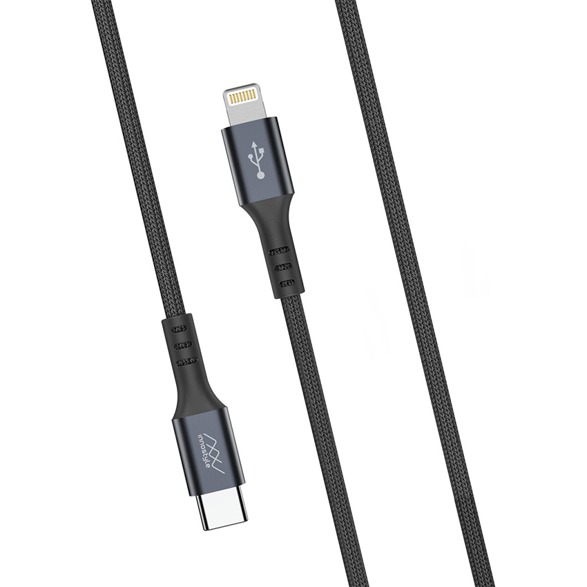 Cáp Innostyle Duraflex USB-C to Lightning D-ICL150 Xám