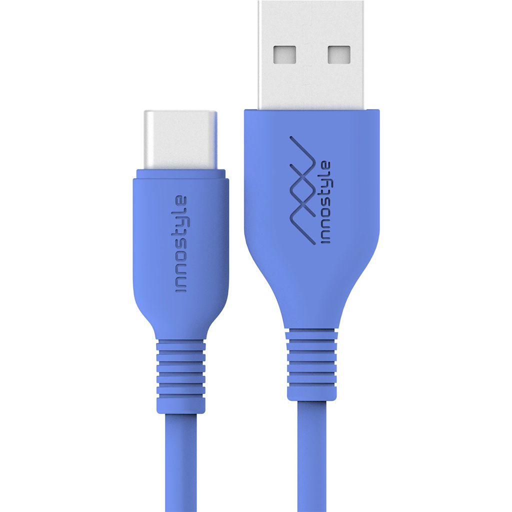 Cáp sạc Innostyle Jazzy USB-A to USB-C J_IAC120 Xanh dương