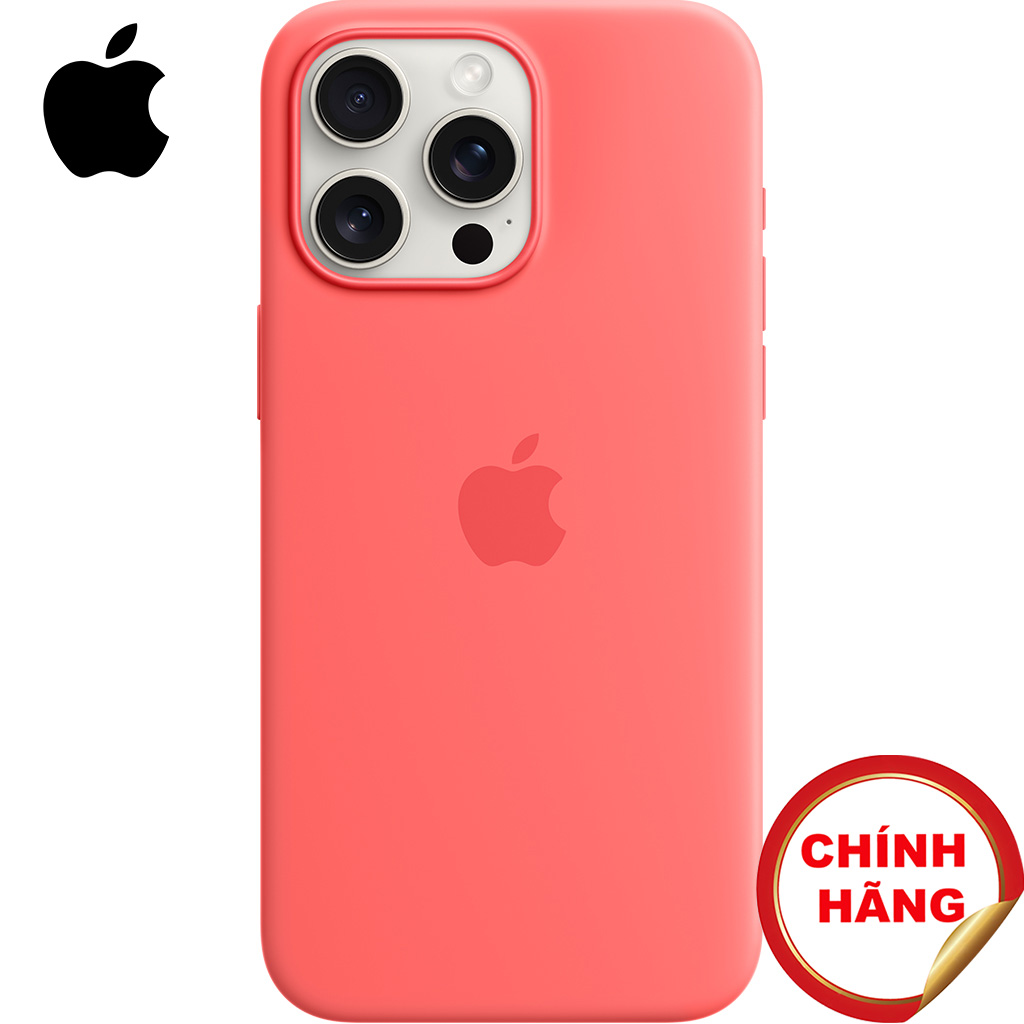 Ốp lưng iPhone 15 Pro Max Silicone MagSafe Hồng Ổi Đào MT1V3FE/A