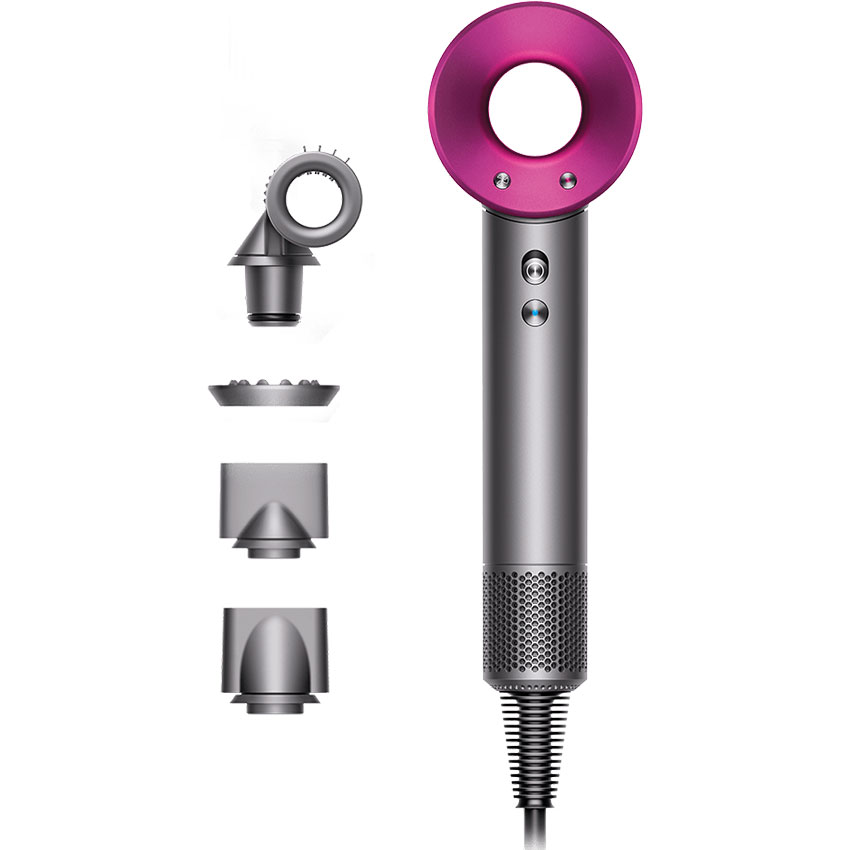 Máy sấy tóc Dyson Supersonic™ HD15 (Xám Bạc/Hồng Fuchsia)