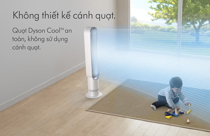 Quạt không cánh Dyson Cool™ AM07 (Trắng/Bạc), Giá Rẻ, Chính Hãng