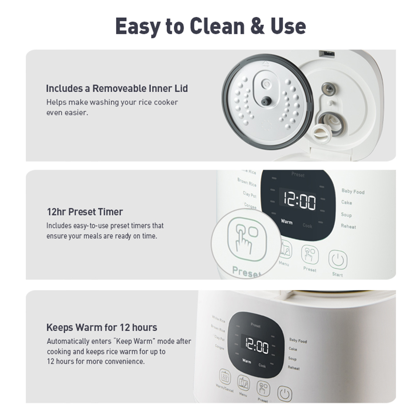 Nồi cơm điện tử Tefal 0.7 lít RK515168