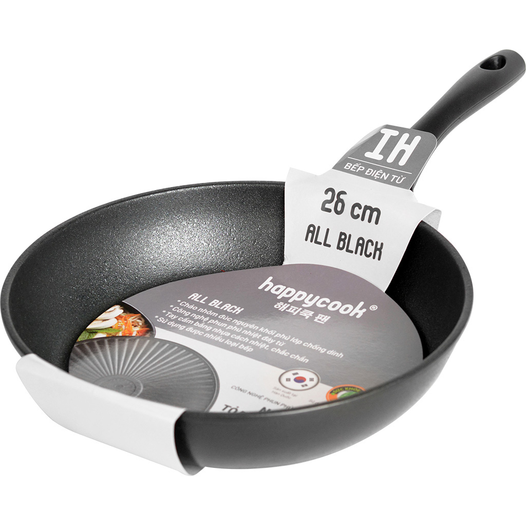 Chảo đúc Happy Cook All Black TBFP-26IH 26 cm