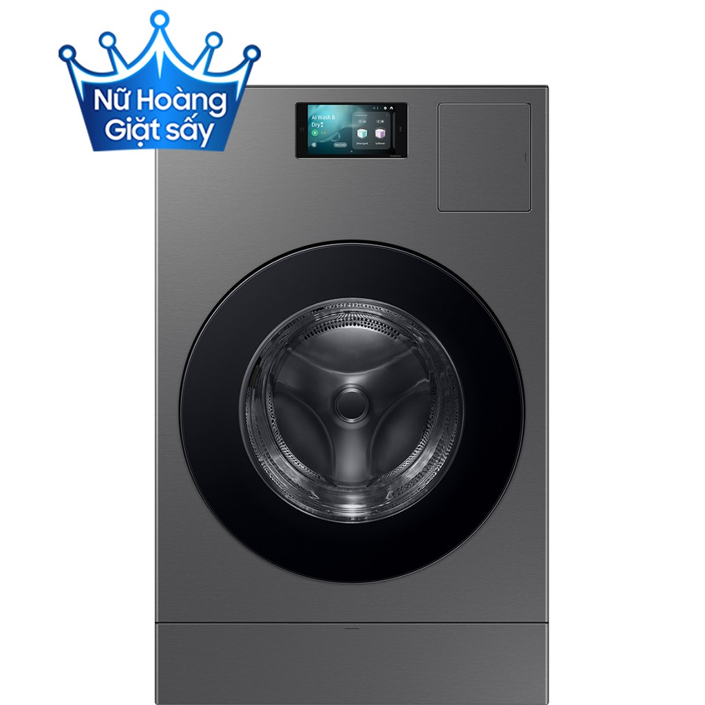 Máy giặt sấy bơm nhiệt Samsung Bespoke AI Heatpump 25/15kg WD25DB8995BZSV