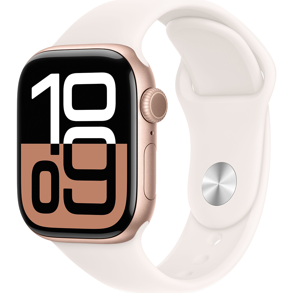 Apple Watch Series 10 GPS 42mm Rose Gold Aluminium Light Blush Sport Band M/L