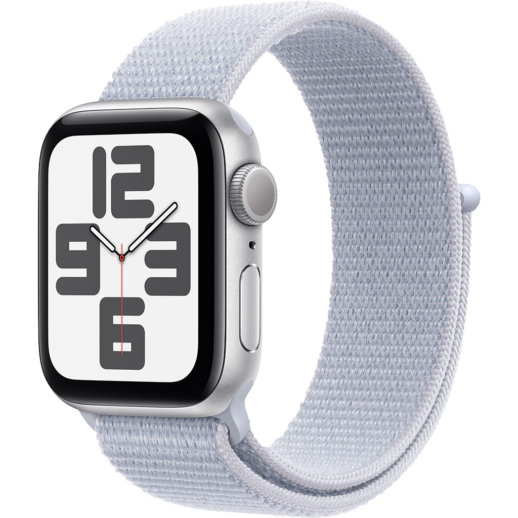 Apple Watch SE GPS 40mm Silver Aluminium Case with Blue Cloud Sport Loop