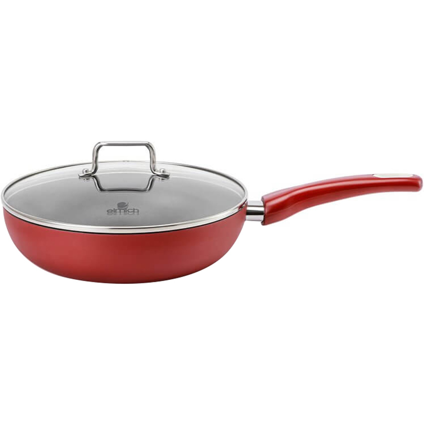 Chảo Sâu Chống Dính Có Nắp Elmich 5912Re26 26 Cm