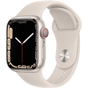 Apple Watch S7 LTE 41mm viền nhôm dây cao su Trắng