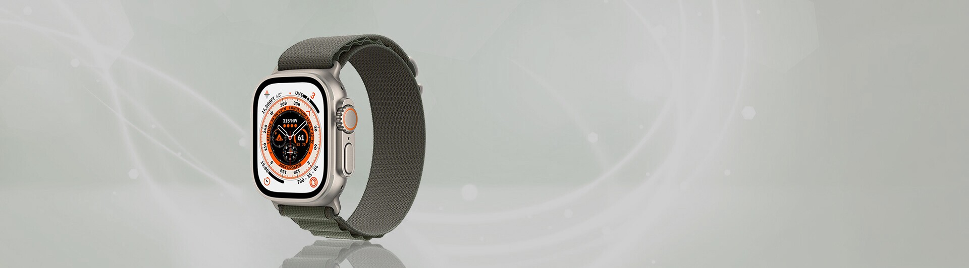 Apple Watch Ultra LTE 49mm viền Titanium dây Green Alpine Loop size M MQFN3VN/A