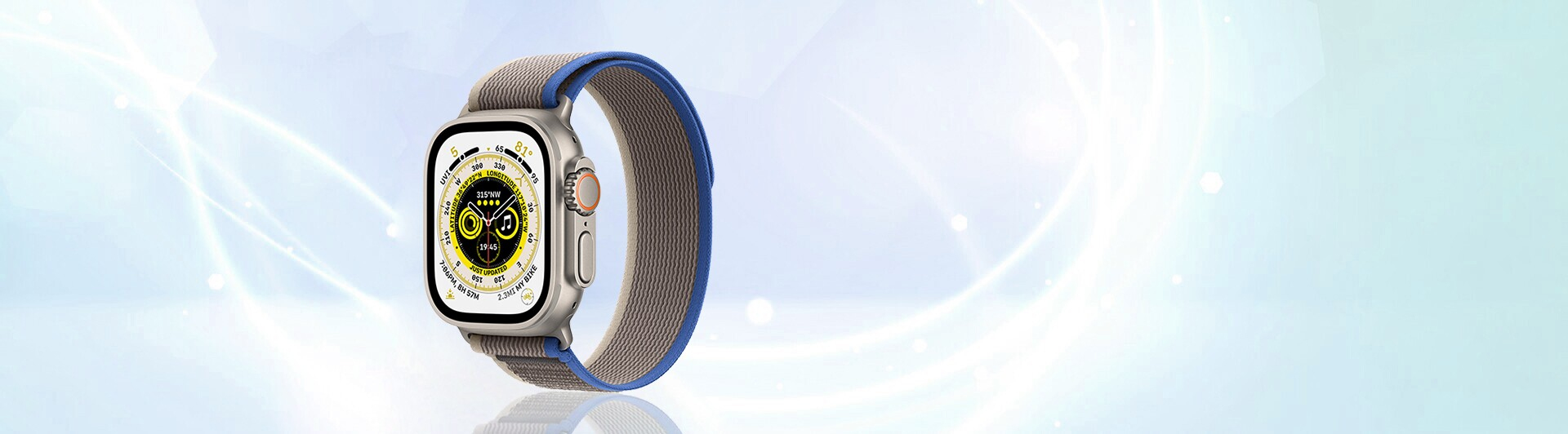 Apple Watch Ultra LTE 49mm viền Titanium dây Blue/Gray Trail size S/M MNHL3VN/A