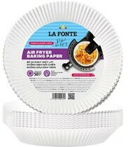 Bộ 50 khay giấy lót chống dính nồi chiên không dầu hình tròn Lafonte-004329-WHI