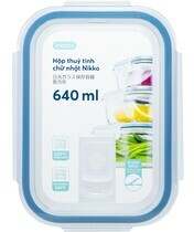 Hộp thuỷ tinh hình chữ nhật Nikko 640 ml