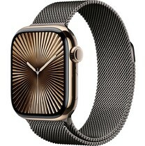 Apple Watch Series 10 GPS Cellular 42mm Gold Titanium Case Gold Milanese Loop