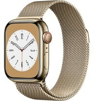 Apple Watch S8 LTE 41mm viền thép dây thép Gold MNJF3VN/A