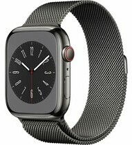 Apple Watch S8 LTE 45mm viền thép dây thép màu Đen Graphite MNKX3VN/A