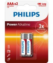 Pin AAA 2 viên Alkaline Philips LR03P2B/97