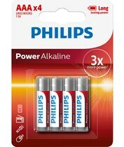 Pin AAA 4 viên Alkaline Philips LR03P4B/97