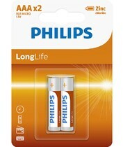 Pin AAA 2 viên Zinc Carbon Philips R03L2B/97