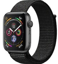 APPLE WATCH SERIES 4 40MM SPACE GREY - BLACK SPORT LOOP