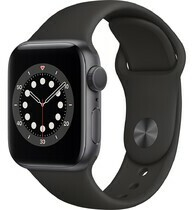 Apple Watch S6 GPS 40mm vỏ nhôm dây cao su Đen