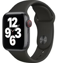 Apple Watch SE LTE 40mm Vỏ nhôm Dây cao su Đen