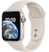 Apple Watch SE GPS 40mm viền nhôm dây silicone Starlight MNJP3VN/A
